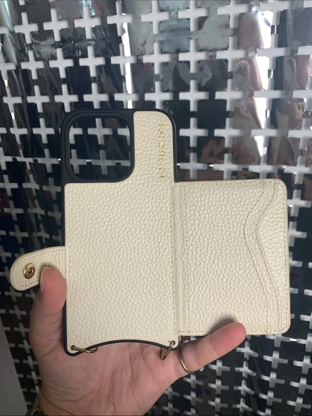 Bandolier Cream iPhone 15 Pro Case